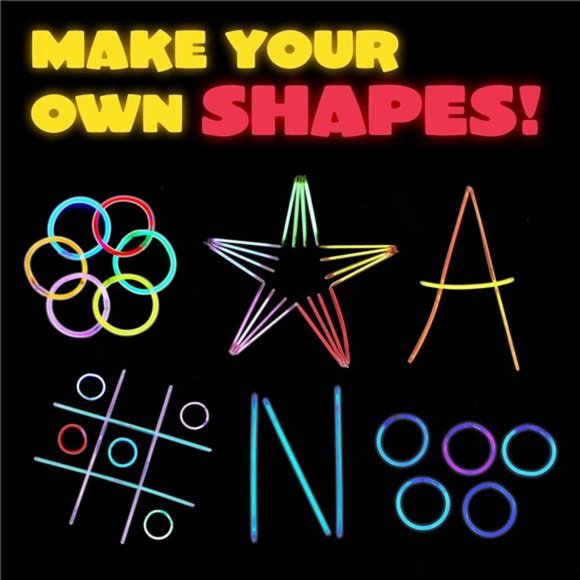 800 Pcs Bulk 8" Glowsticks Bracelets Necklaces, Glow in the Dark Neon Easter - Picture 3 of 7